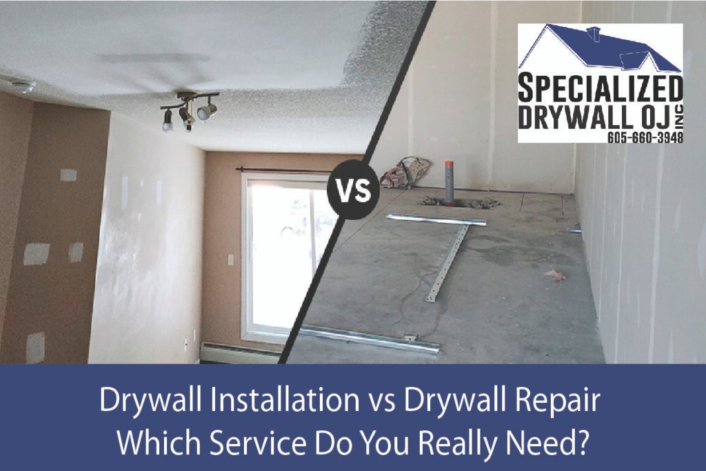 drywall installation vs drywall repair